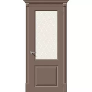 Межкомнатная дверь Скинни-12 Эмаль Mocca/White Сrystal купить
