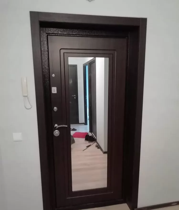 Входная дверь с зеркалом