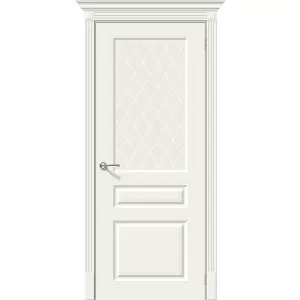 Межкомнатная дверь Скинни-15 Эмаль Whitey/White Сrystal купить