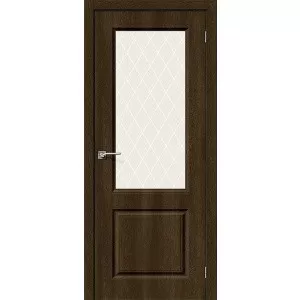 Межкомнатная дверь Скинни-13 Dark Barnwood / White Сrystal купить