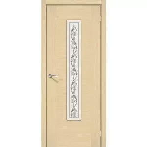 Межкомнатная дверь Рондо Витраж Ф-22 Беленый Дуб/Худ. купить