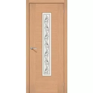 Межкомнатная дверь Рондо Витраж Ф-01 (Дуб) / Худ. купить