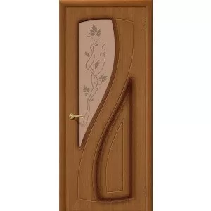 Межкомнатная дверь Лагуна Ф-11 Орех/ Худ. купить