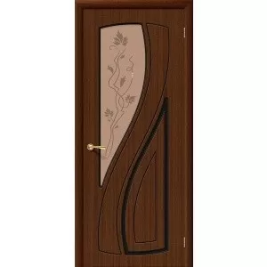 Межкомнатная дверь Лагуна Ф-17 Шоколад/ Худ. купить